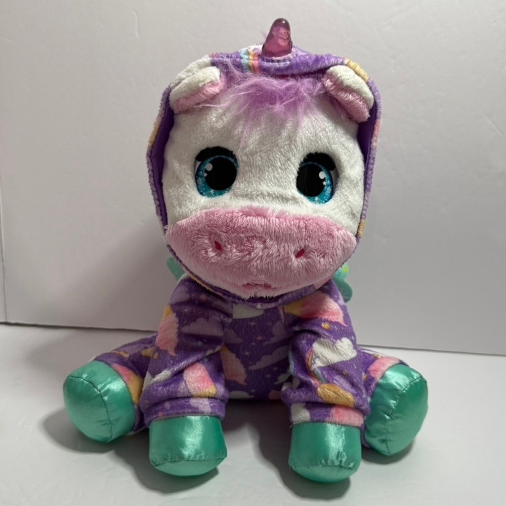 FurReal Unicorn Plush Toy Purple Rainbow Wings Stuffed Animal Kids